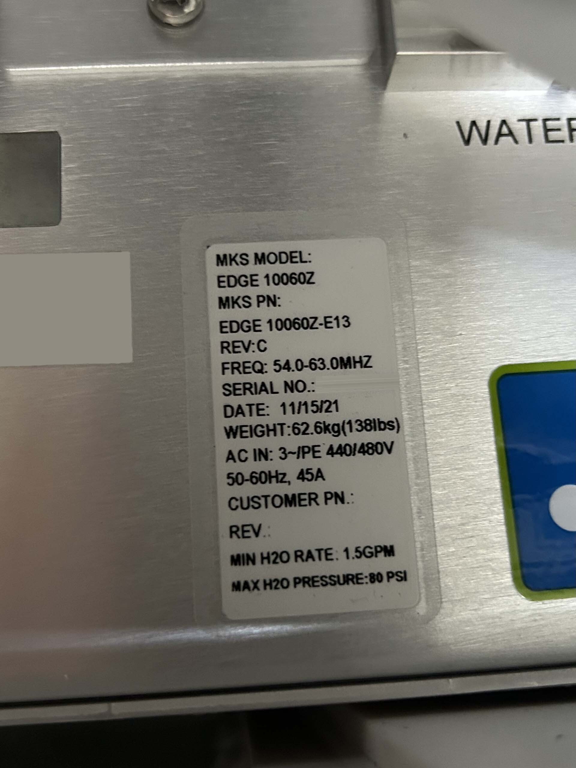 图为 已使用的 MKS EDGE 10060Z 待售