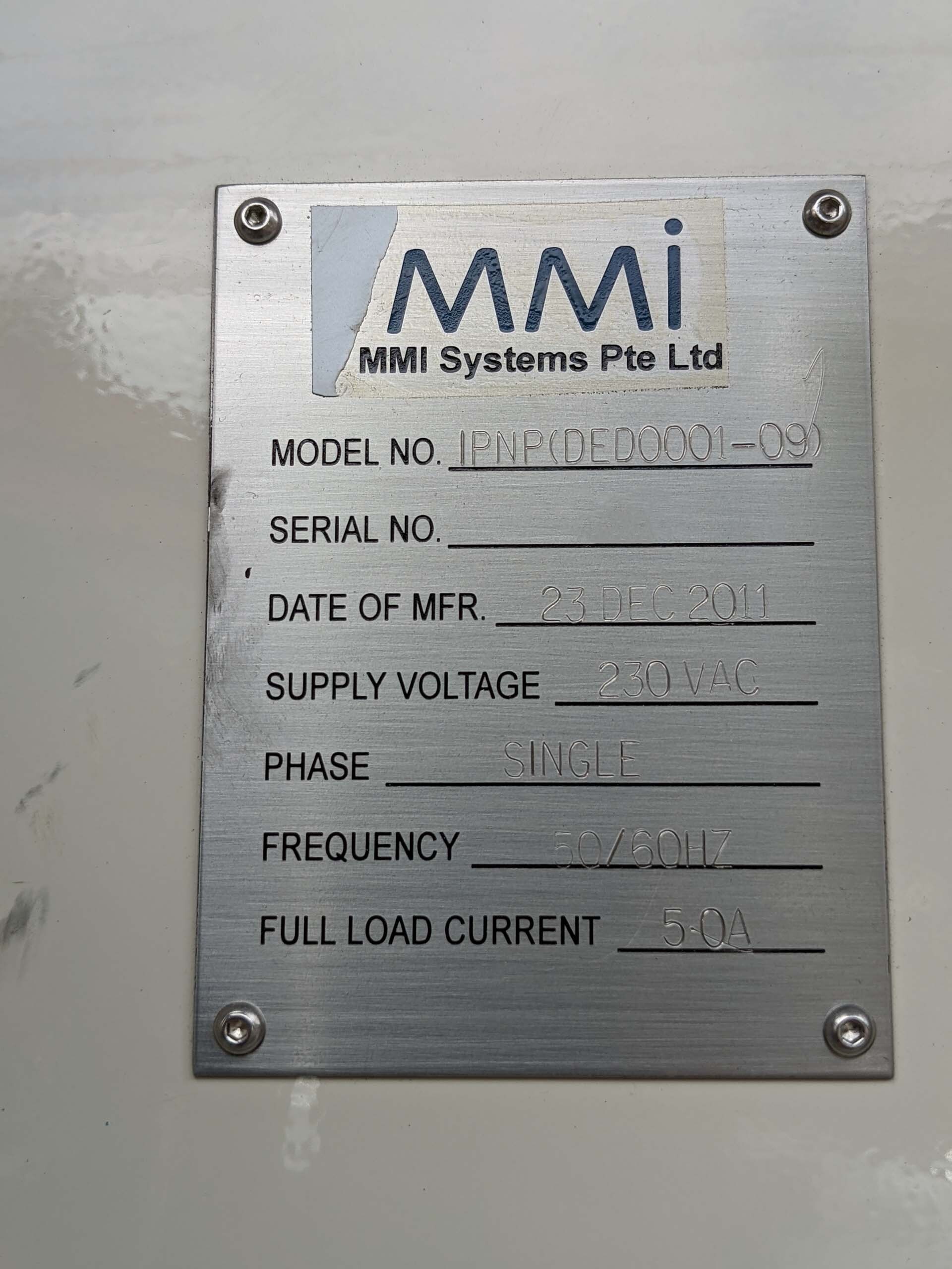 Photo Used MMI SYSTEM IPNP (DED0001-09) For Sale