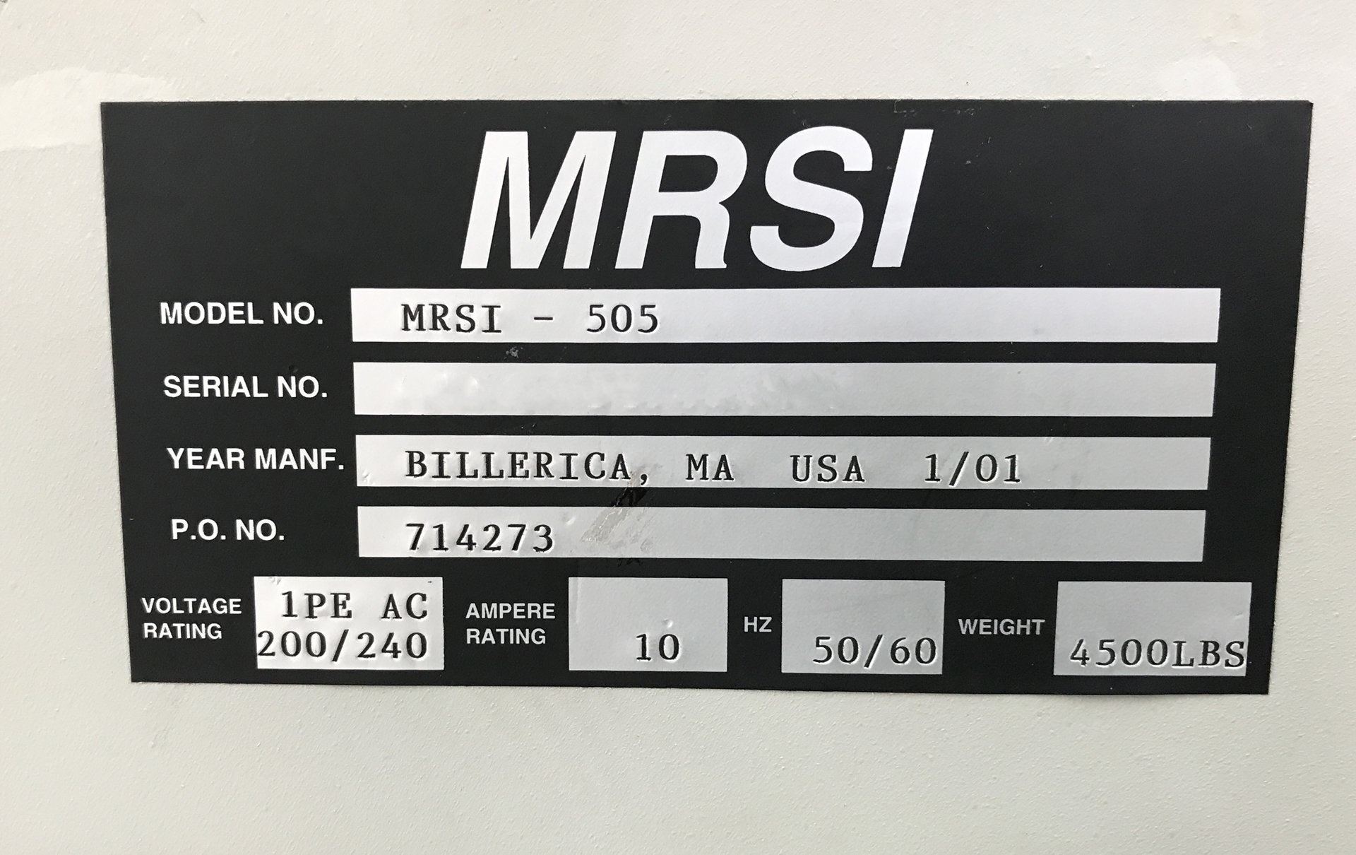圖為 已使用的 MRSI 505 待售