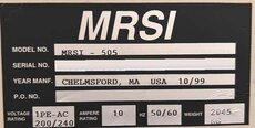 Foto Verwendet MRSI 505 Zum Verkauf