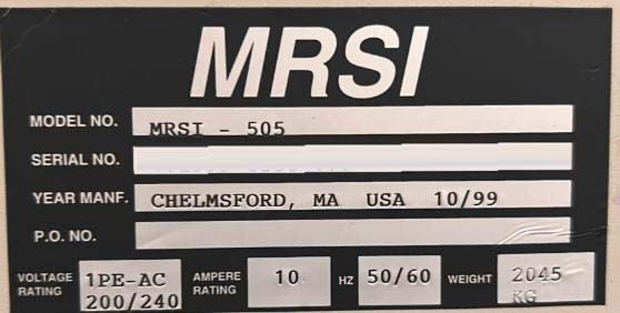 Foto Verwendet MRSI 505 Zum Verkauf