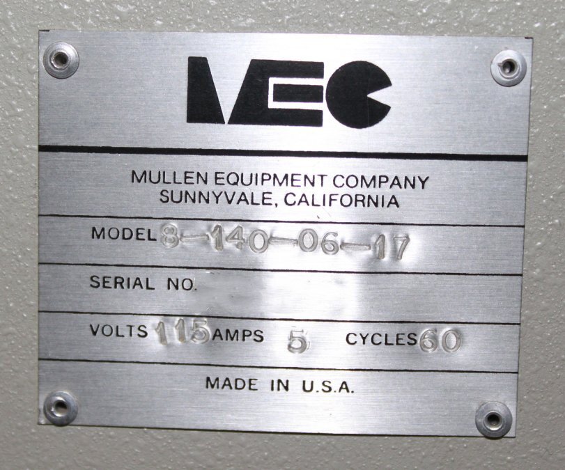 사진 사용됨 MULLEN EQUIPMENT COMPANY / MEC 8-140-06-17 판매용