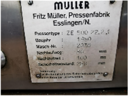フォト（写真） 使用される MULLER ZE-500 販売のために