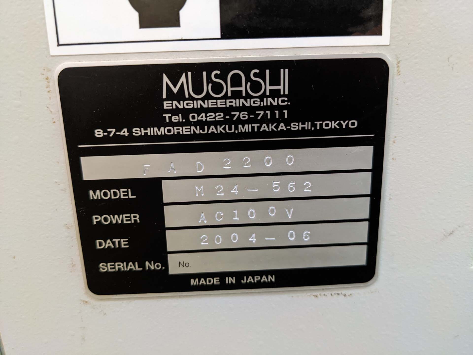 사진 사용됨 MUSASHI ENGINEERING FAD 2200 판매용
