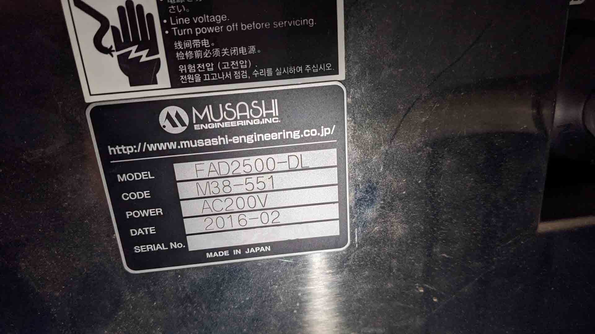 Photo Used MUSASHI ENGINEERING FAD 2500-DL For Sale