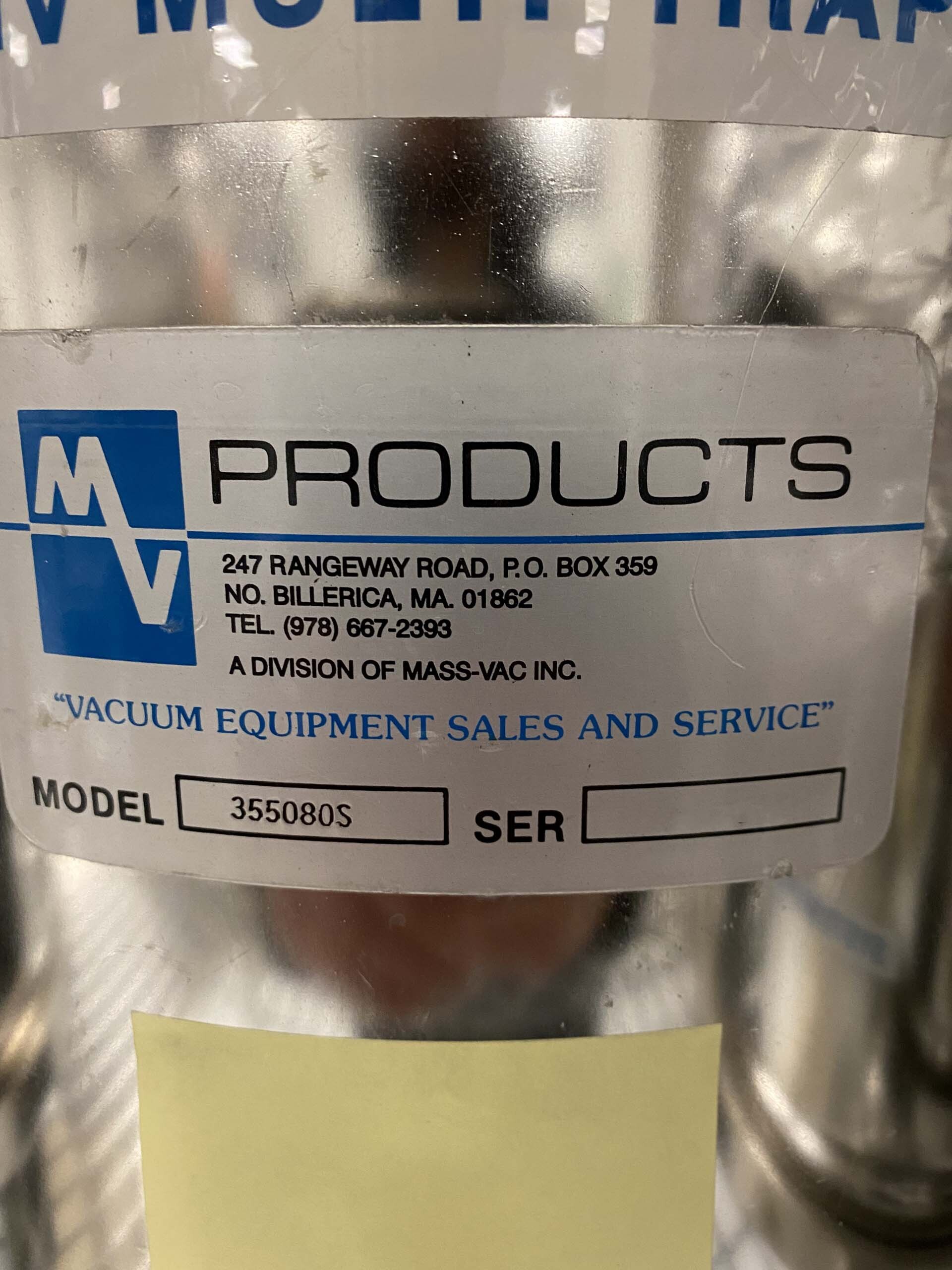 Photo Used MV PRODUCTS 355080S For Sale