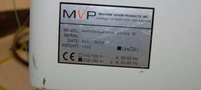 Photo Used MVP / MACHINE VISION PRODUCTS 1820 Ultra II For Sale