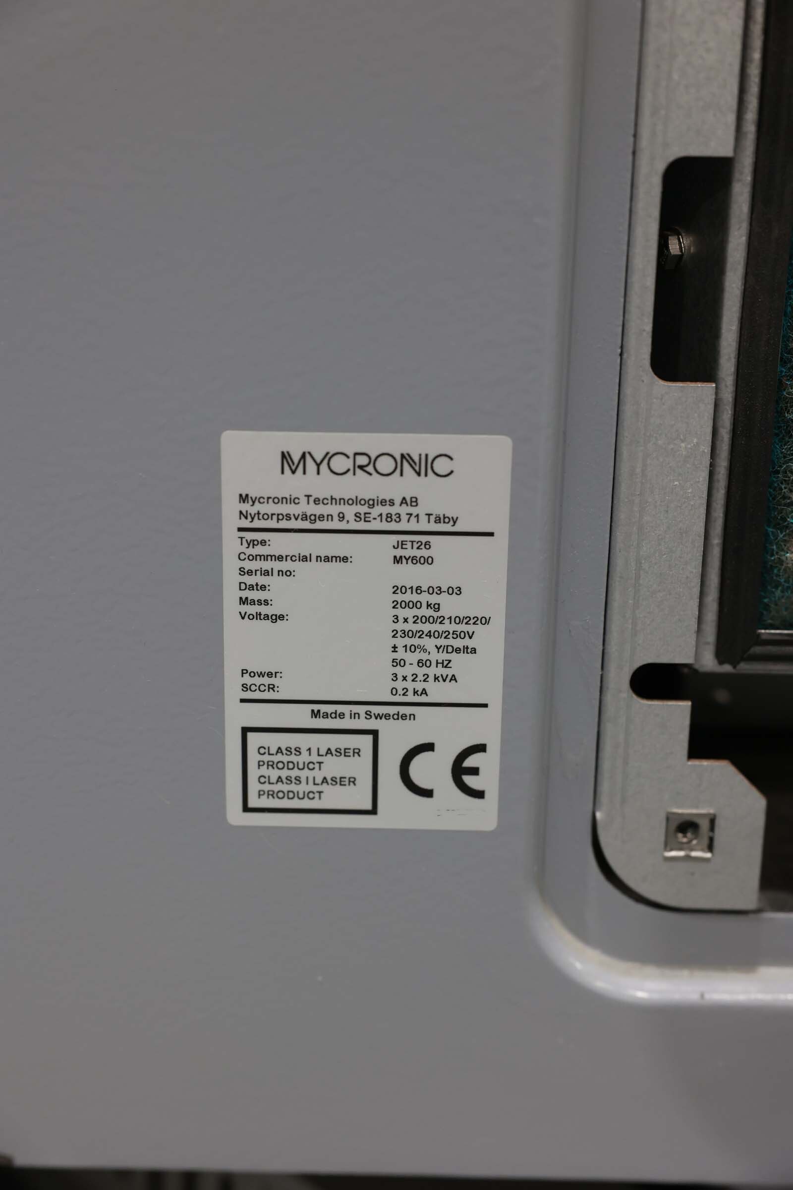 フォト（写真） 使用される MYDATA / MYCRONIC MY 600 販売のために