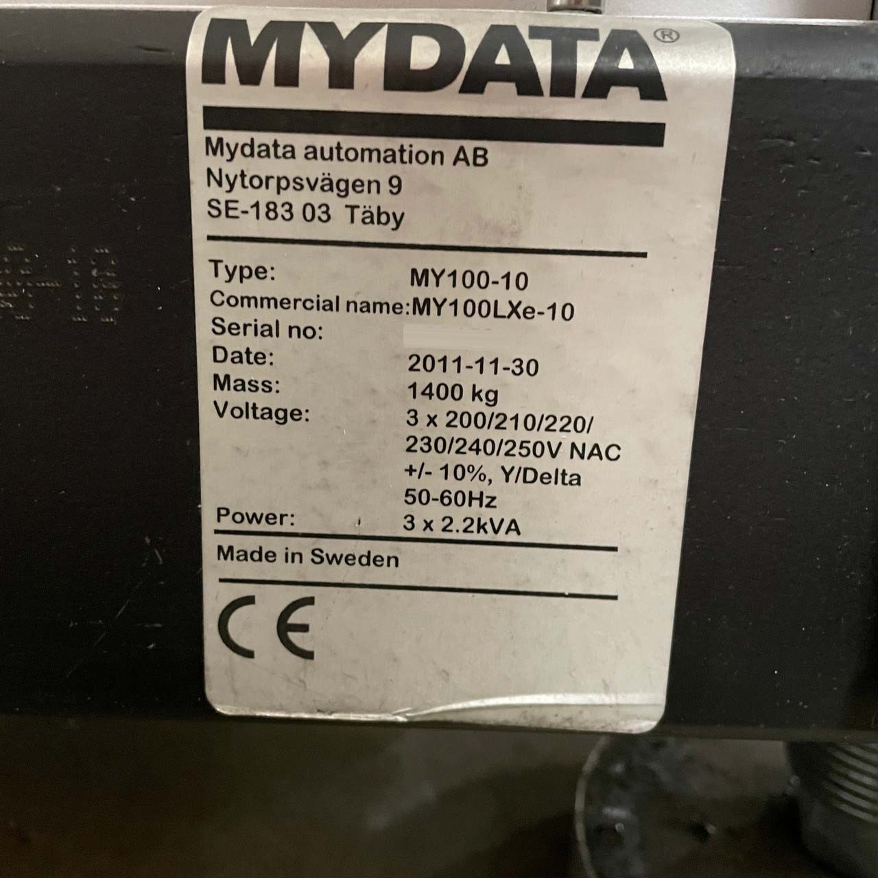 圖為 已使用的 MYDATA MY 100LXe-10 待售