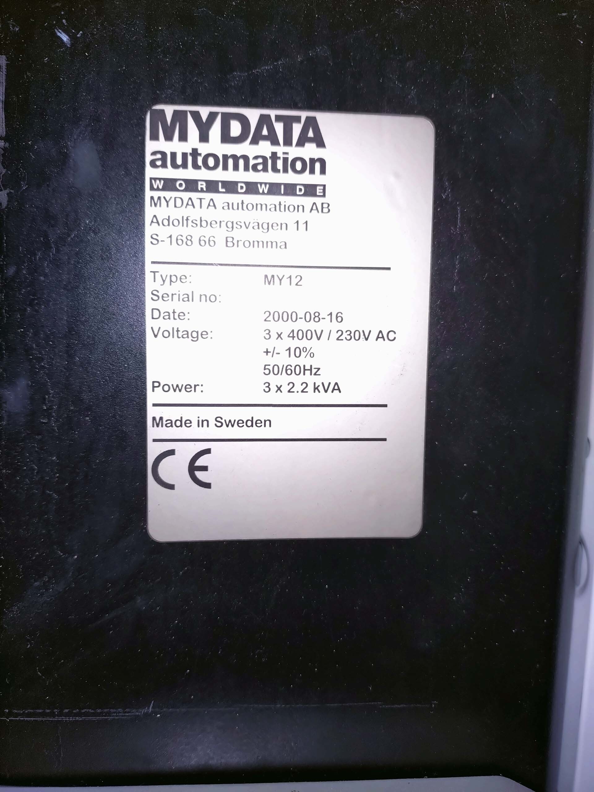 图为 已使用的 MYDATA MY 12 待售
