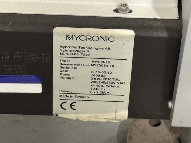 Foto Verwendet MYDATA MY 200SX-10 Zum Verkauf