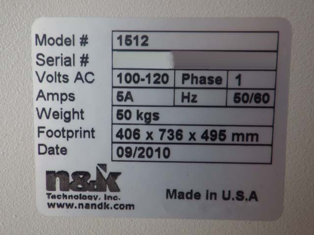 圖為 已使用的 N&K 1512 待售