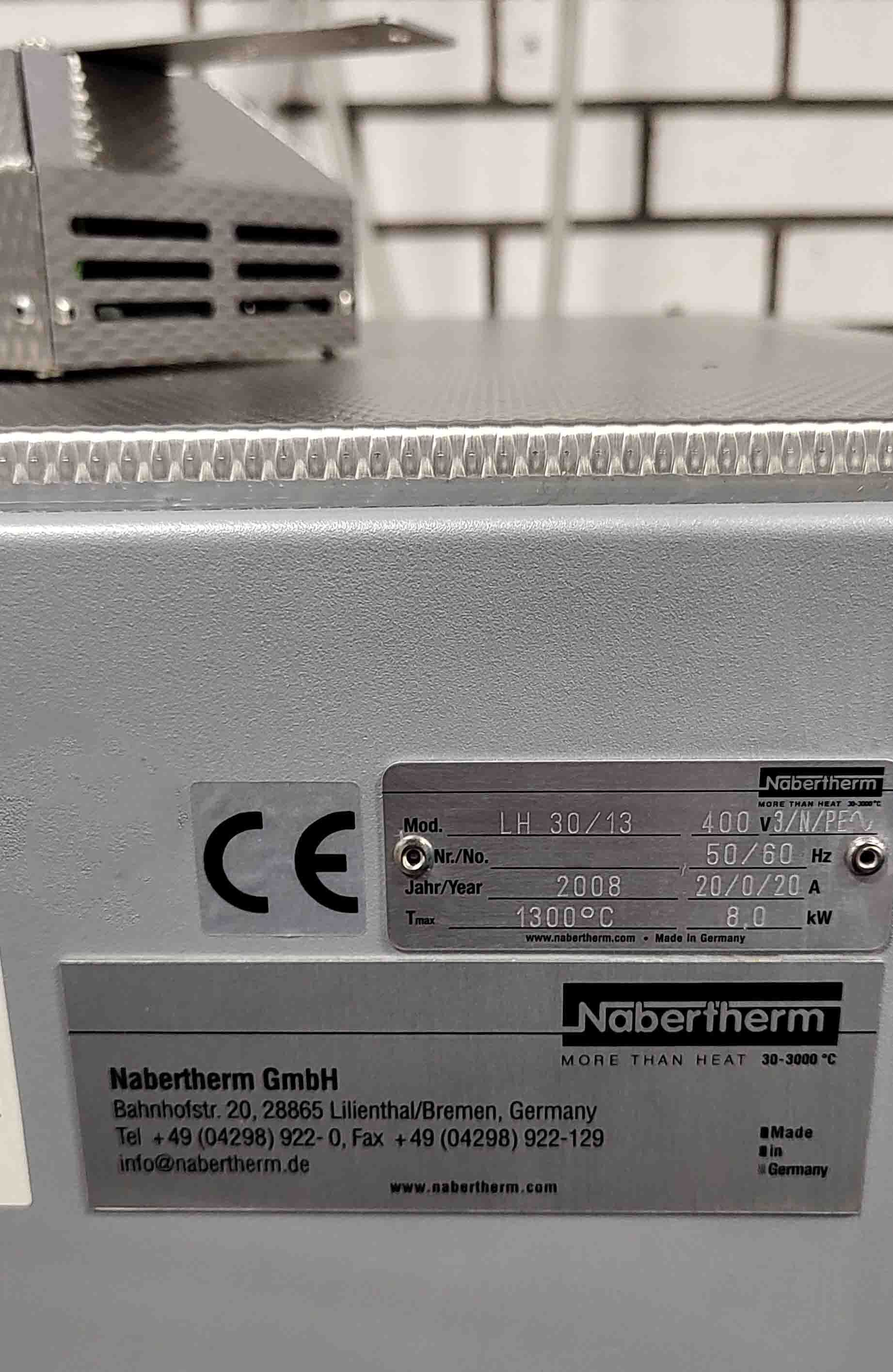 Photo Used NABERTHERM LH30 - 13 For Sale