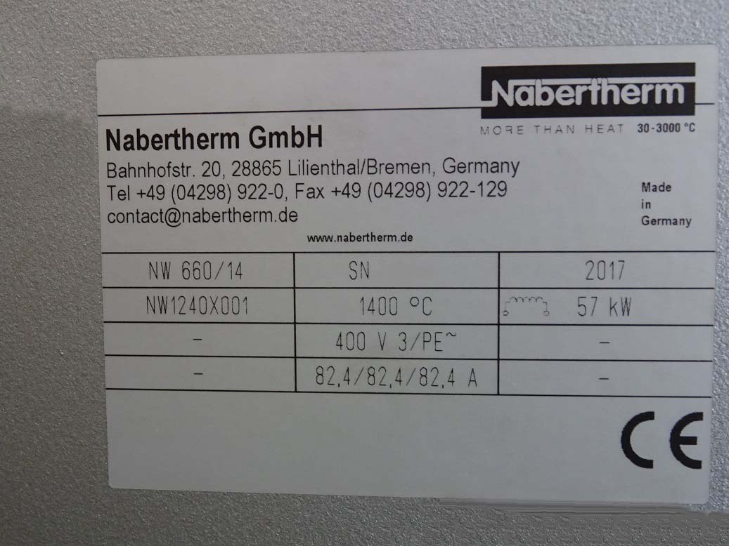 Photo Used NABERTHERM NW 660/14 For Sale