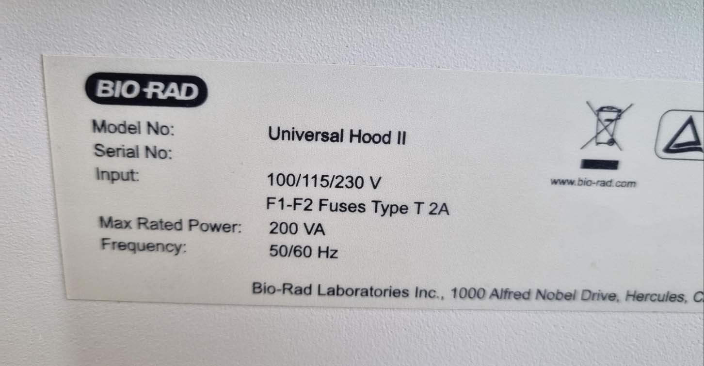 圖為 已使用的 NANOMETRICS / BIO-RAD / ACCENT Universal Hood II 待售