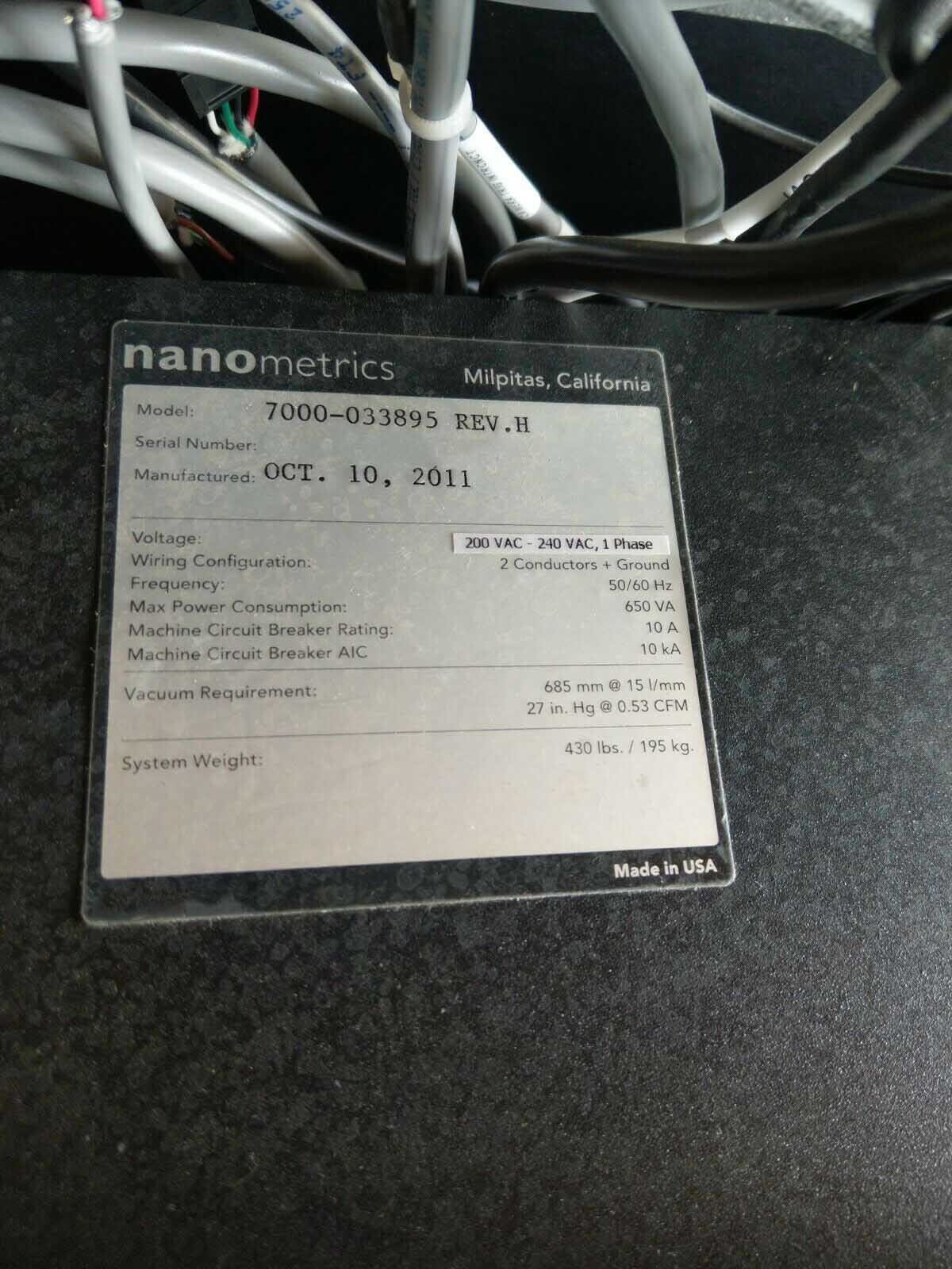 圖為 已使用的 NANOMETRICS 7000-033895 待售