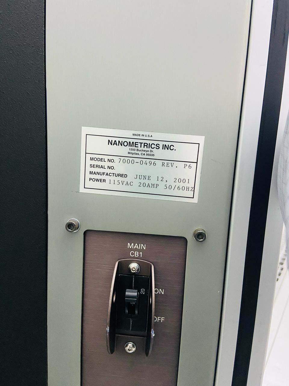 Foto Verwendet NANOMETRICS NanoSpec 8000X Zum Verkauf