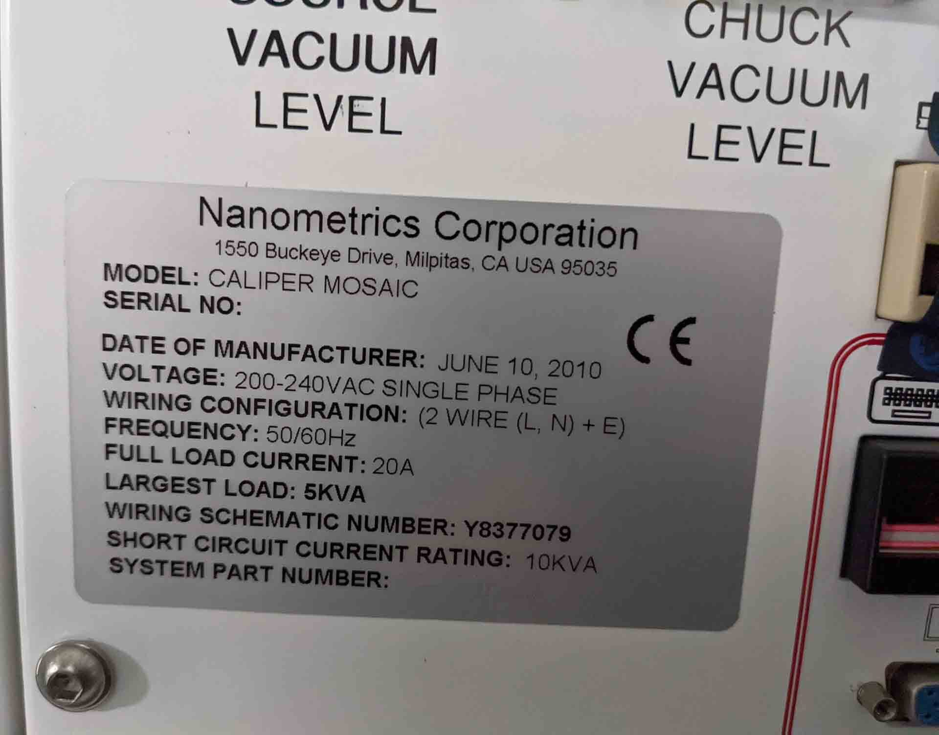 圖為 已使用的 NANOMETRICS Caliper Mosaic 待售