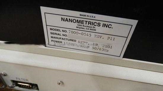 圖為 已使用的 NANOMETRICS NanoSpec 6100 待售