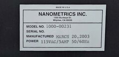 圖為 已使用的 NANOMETRICS NanoSpec 6100 待售