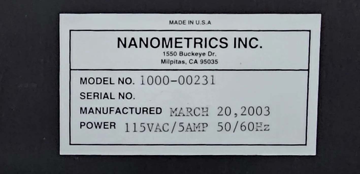 圖為 已使用的 NANOMETRICS NanoSpec 6100 待售