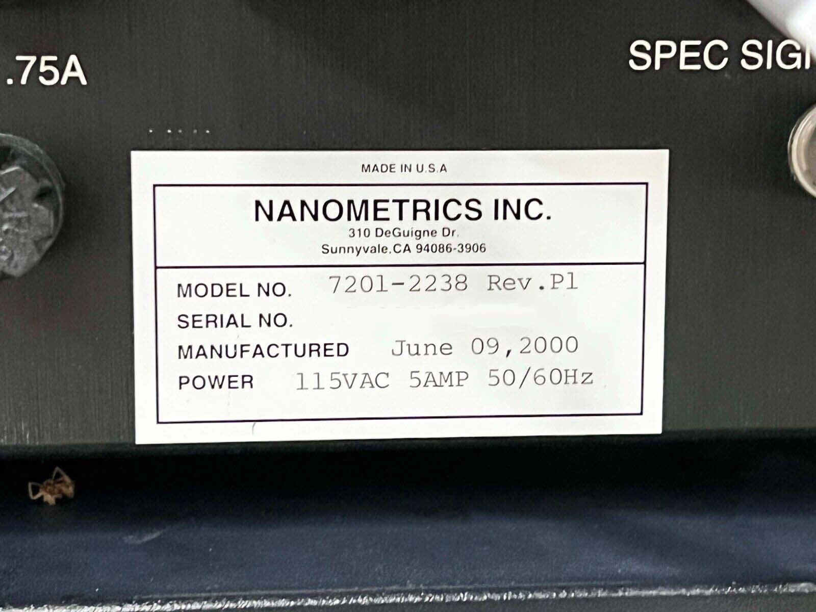 Photo Used NANOMETRICS Nanospec 8300X For Sale