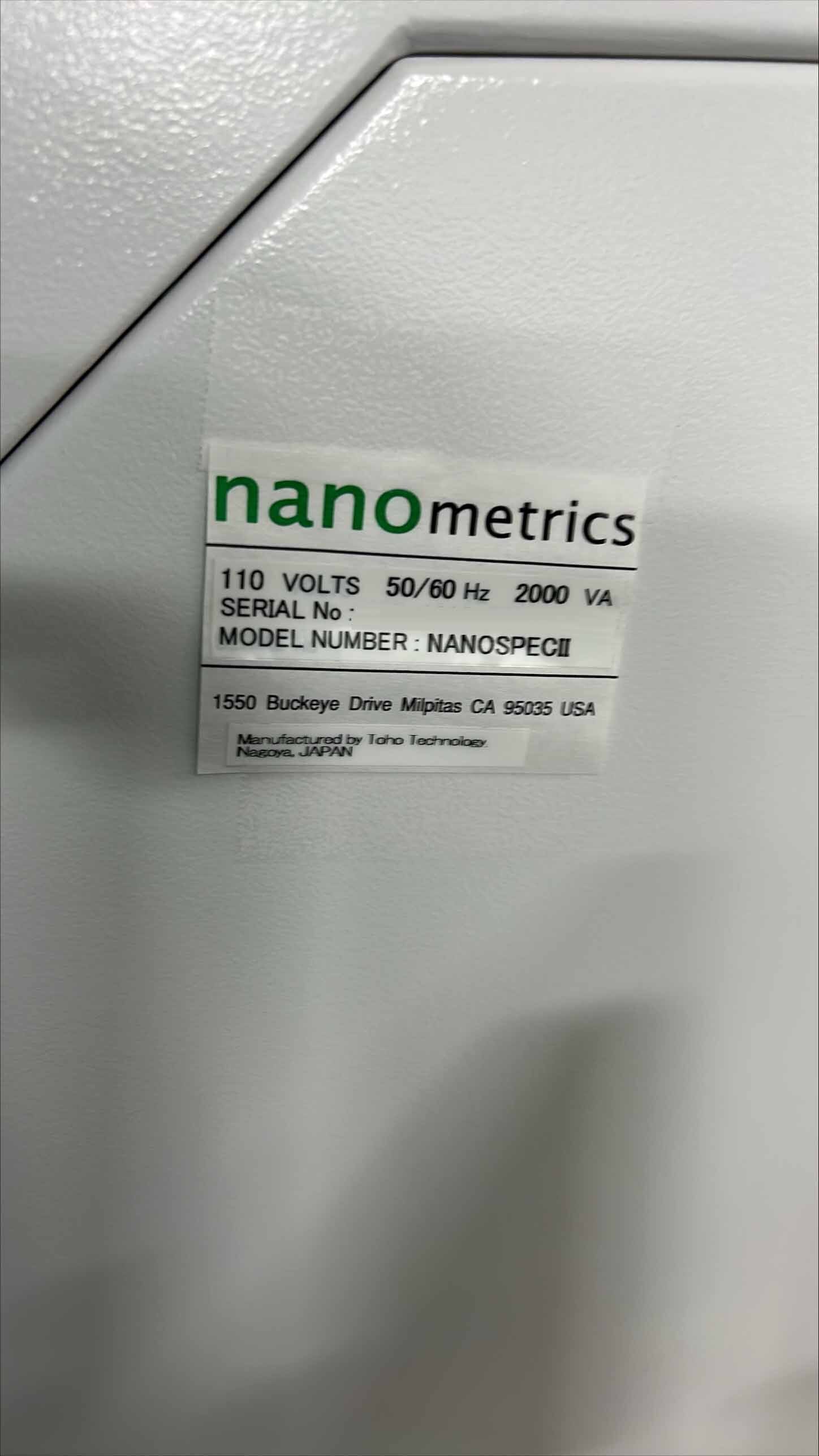 圖為 已使用的 NANOMETRICS NanoSpec II 待售