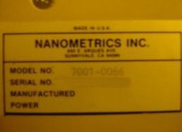 Photo Used NANOMETRICS NanoSpec M-210 For Sale