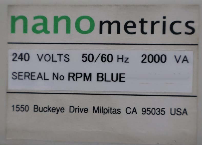 フォト（写真） 使用される NANOMETRICS RPM Blue 販売のために