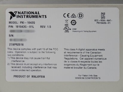 NATIONAL INSTRUMENTS / NI PXI-1042Q #293805989