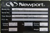 사진 사용됨 NEWPORT MRSI 605 판매용