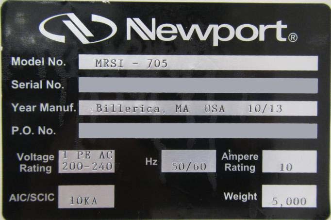 사진 사용됨 NEWPORT MRSI 605 판매용