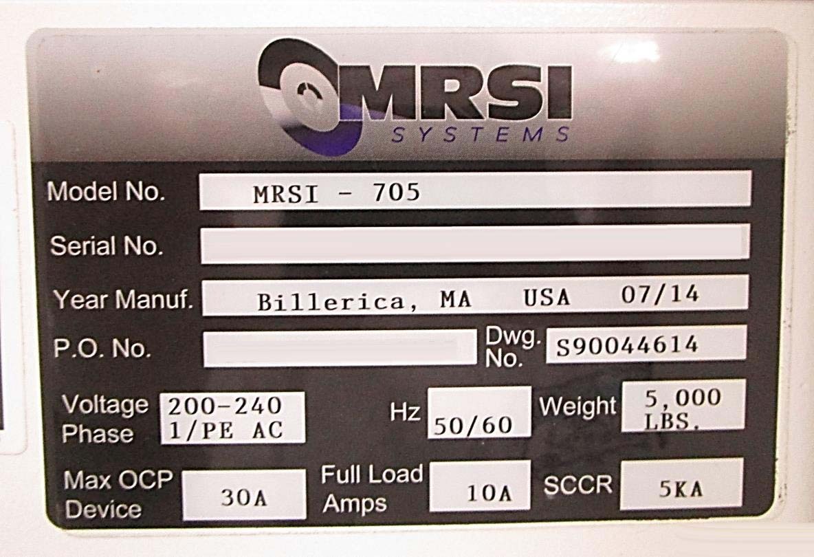 圖為 已使用的 NEWPORT MRSI 705 待售