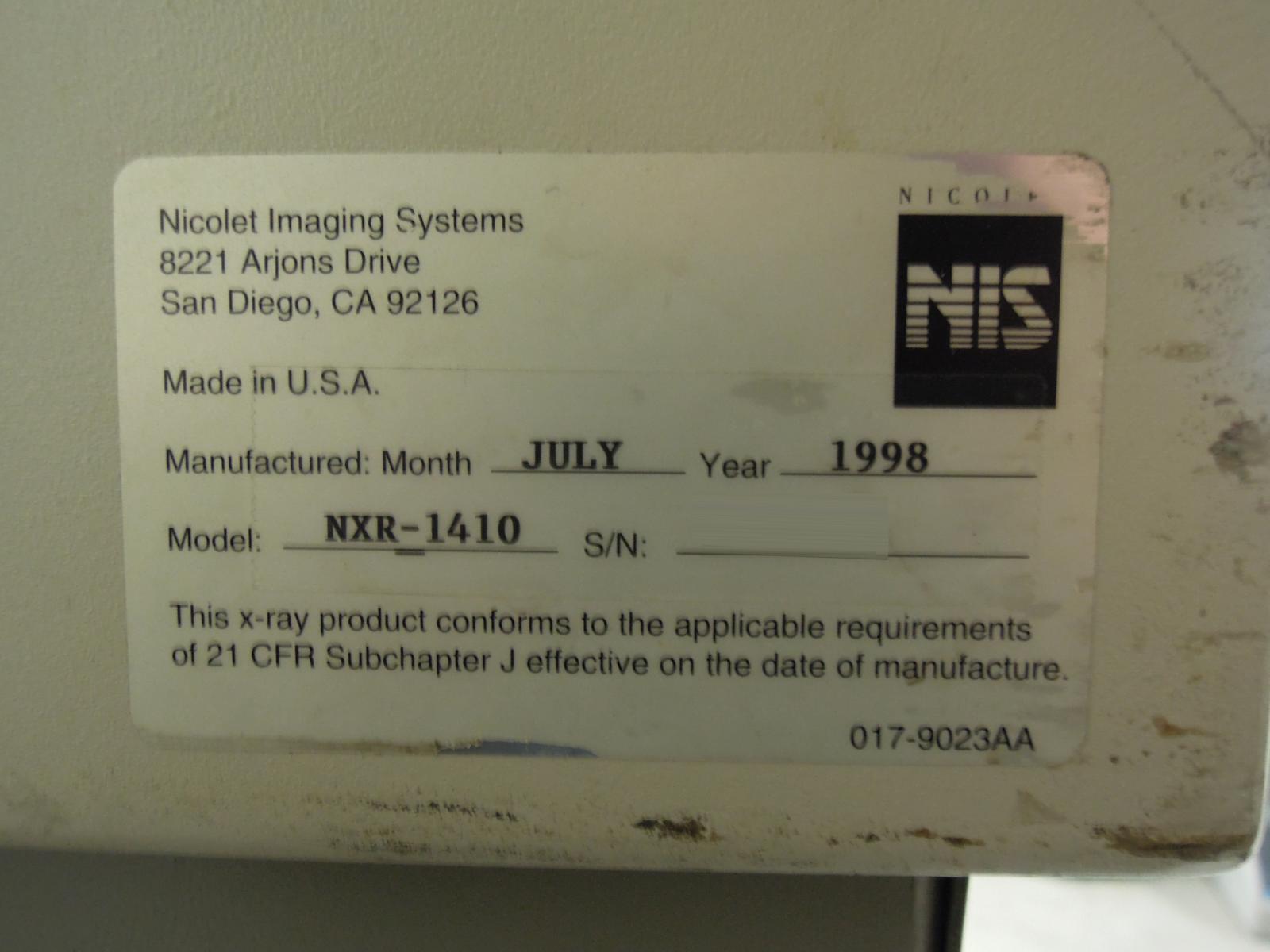 圖為 已使用的 NICOLET NXR 1410i 待售