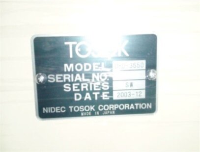 NIDEC TOSOK DBD-3550 SW Series #100168