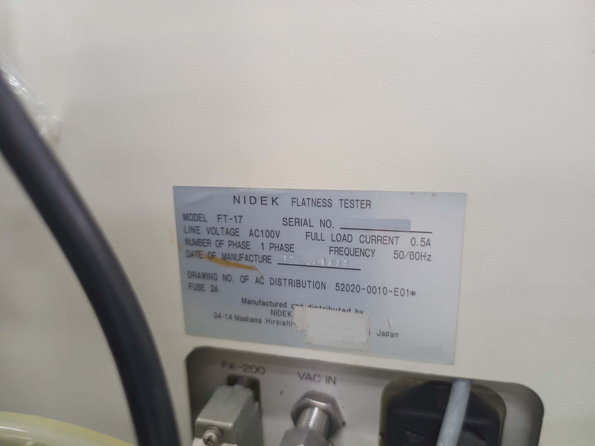 Foto Verwendet NIDEK FT-17 Zum Verkauf