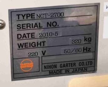 圖為 已使用的 NIHON GARTER NCT 2700 待售