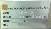 圖為 已使用的 NIHON MICRONICS / MJC MP-10 待售