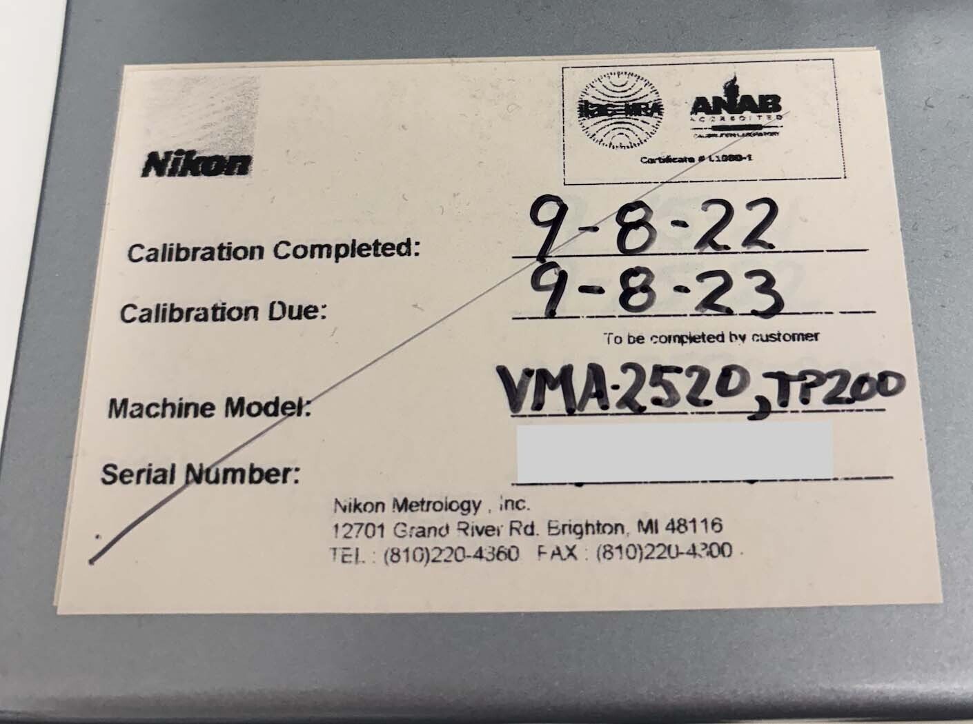 Photo Utilisé NIKON iNEXIV VMA-2520 À vendre