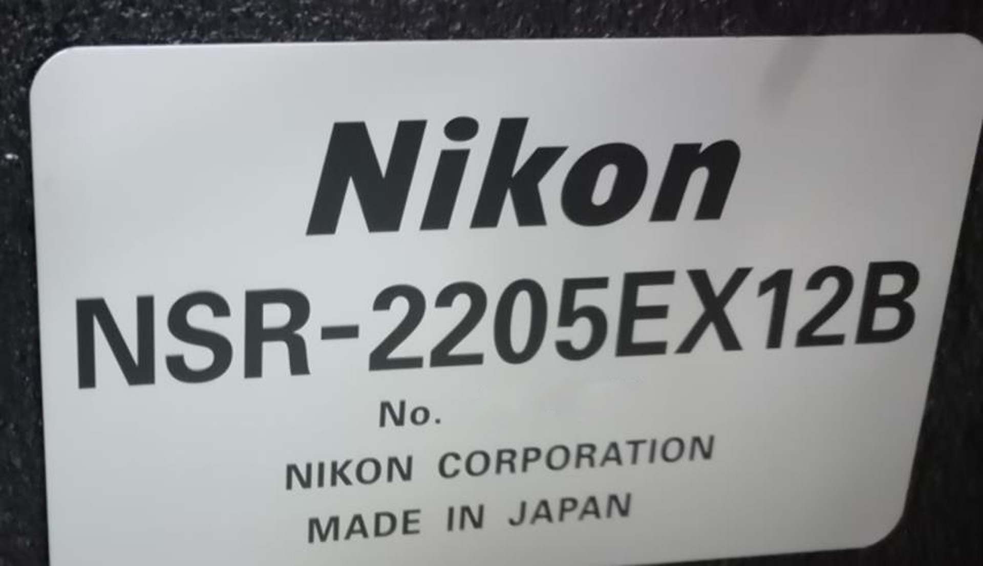 图为 已使用的 NIKON NSR 2205 EX12B 待售