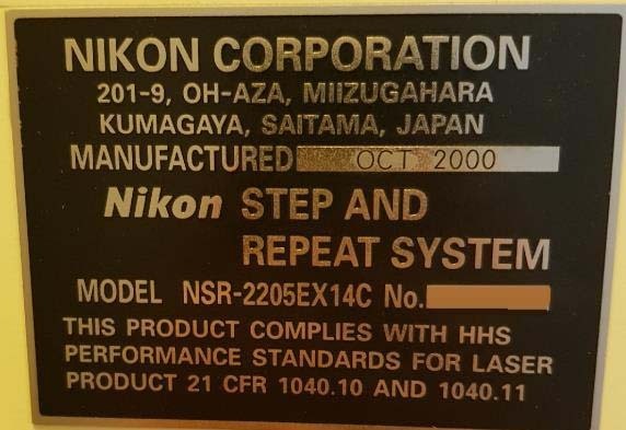 图为 已使用的 NIKON NSR 2205 EX14C 待售