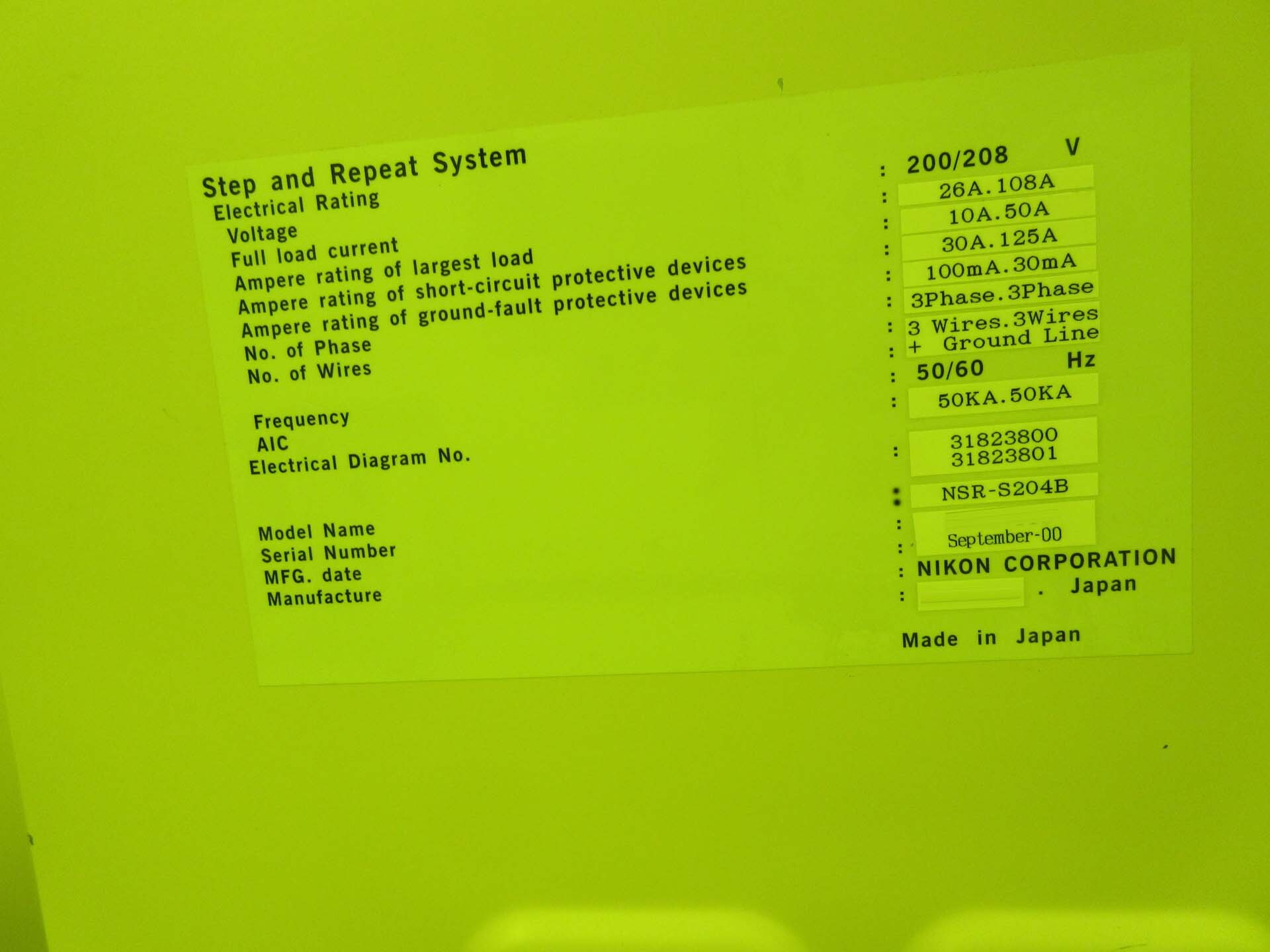 图为 已使用的 NIKON NSR S204B 待售