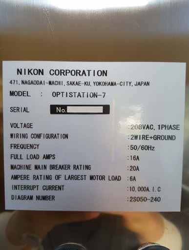图为 已使用的 NIKON Optistation VII 待售