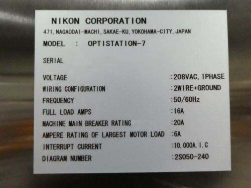 Photo Used NIKON Optistation VII For Sale