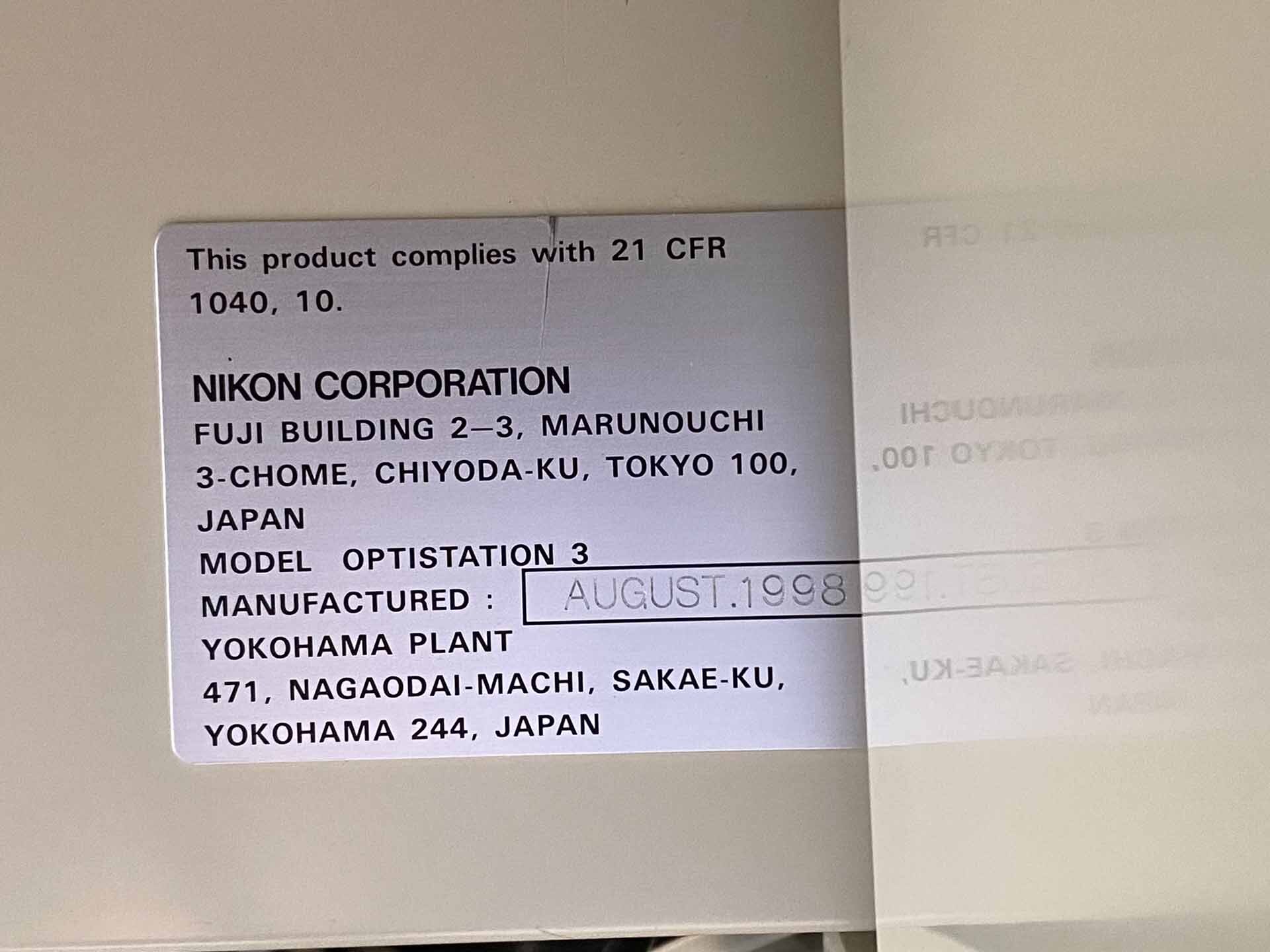 圖為 已使用的 NIKON Optistation 3 待售