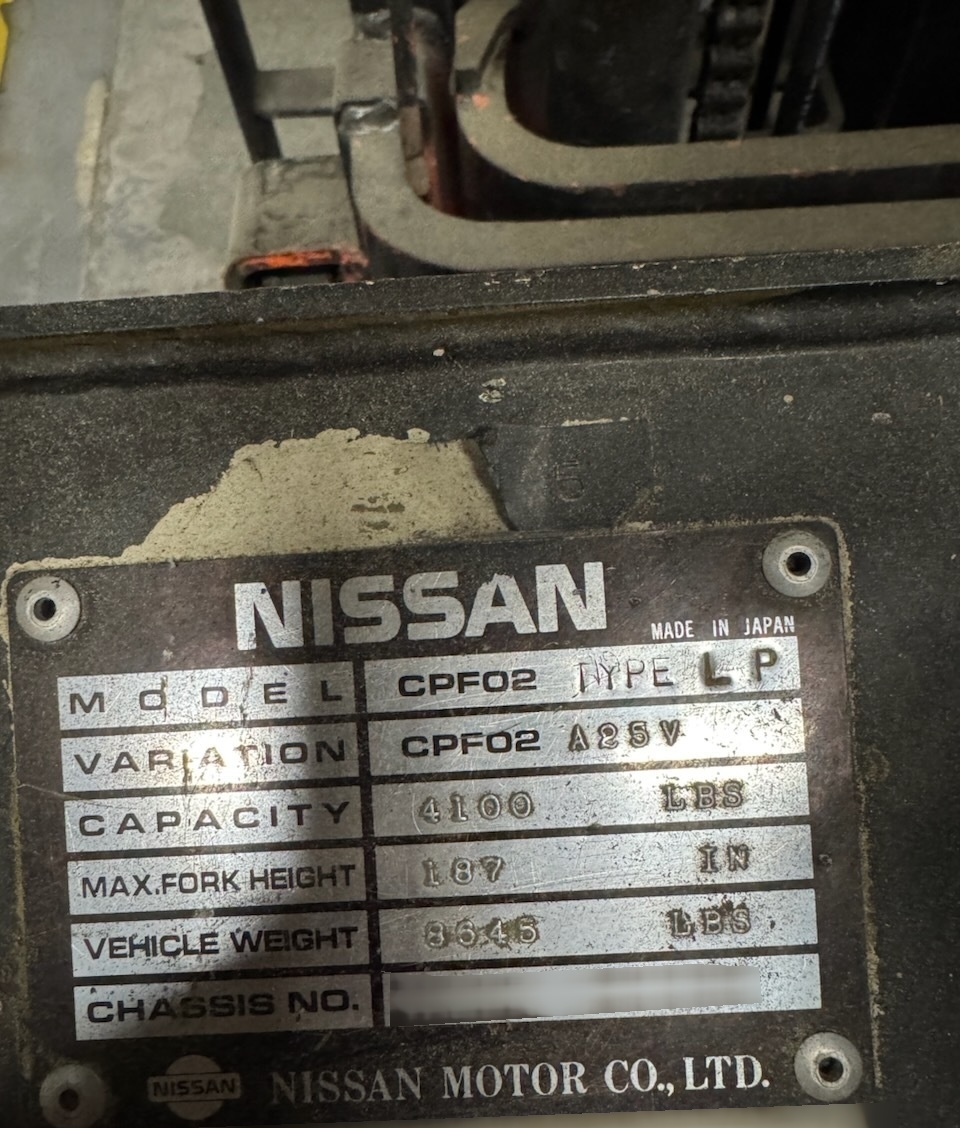 圖為 已使用的 NISSAN CPF02 待售