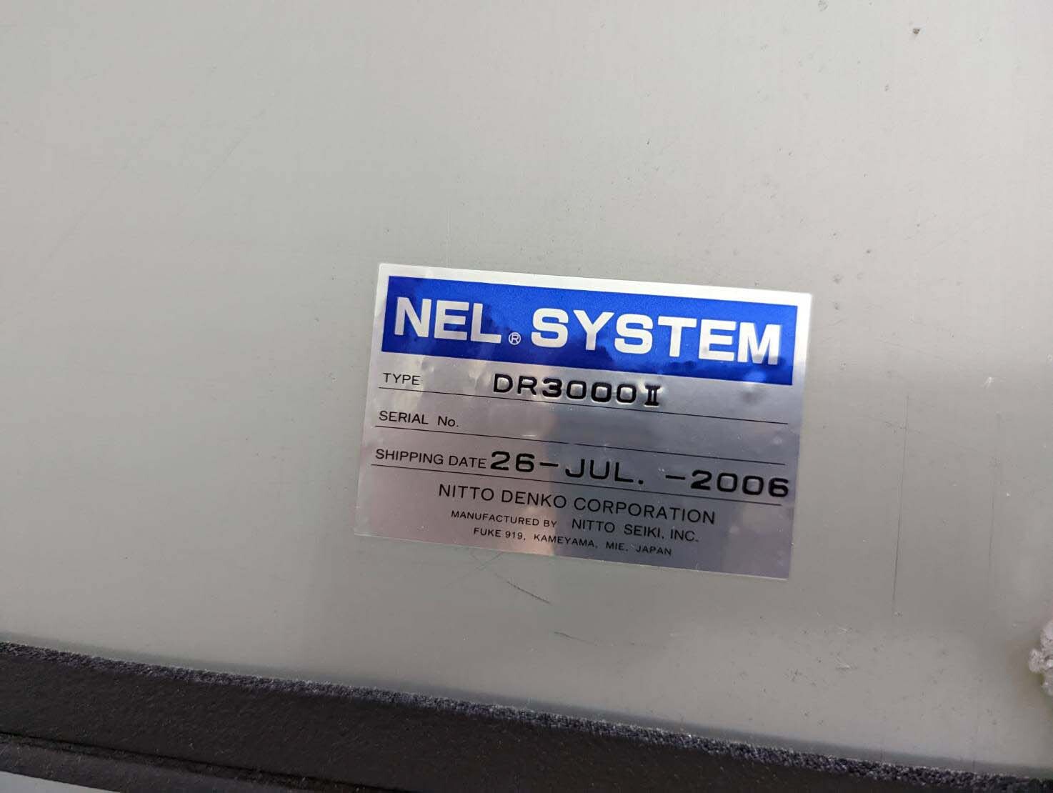 Photo Used NITTO DENKO NEL SYSTEM DR 3000 II For Sale