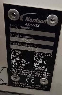 フォト（写真） 使用される NORDSON / ASYMTEK D-585 販売のために
