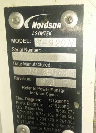 圖為 已使用的 NORDSON / ASYMTEK S-920N 待售