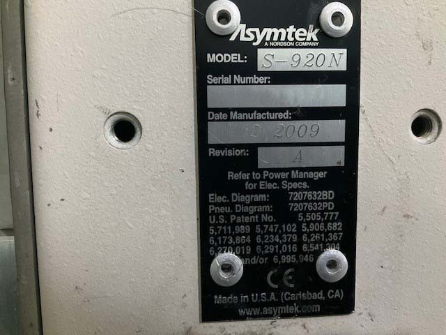 Photo Used NORDSON / ASYMTEK S-920N For Sale